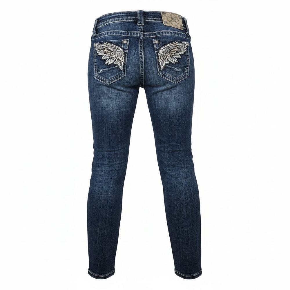 Miss Me Size 26 Signature Skinny Low Rise Jeans Y2K 2000s Retro Embellished